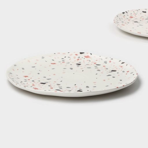 Тарелки Magistro Terazzo, d=27 см, набор 2 шт., фарфор, белые  фото 4