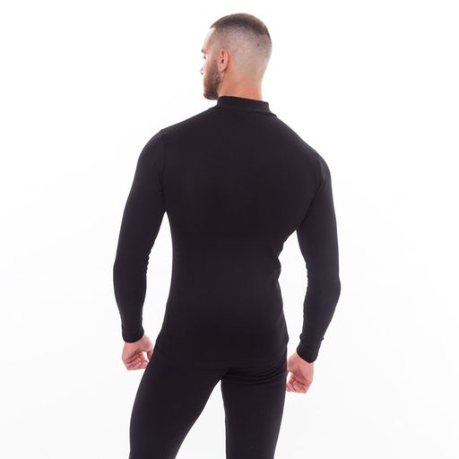 Термобельё мужское НАЧЁС (фуфайка, кальсоны) принт волк, цвет чёрный, размер 56