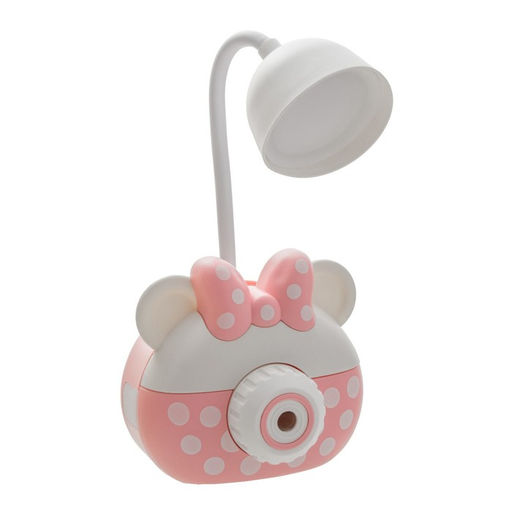 Лампа настольная RISALUX «Гамми», LED, 2 режима, 2 Вт, USB, точилка, розовый, 11.7×7×12 см