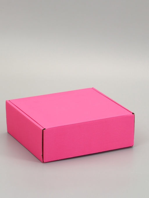 Цена за 2 шт. Коробка самосборная, розовая, для подарков и хранения, 26×24×10 см
