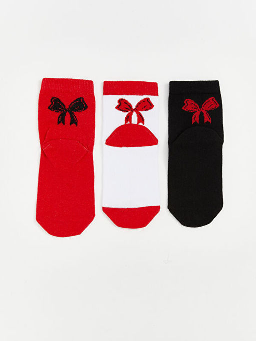 Desenli K?z ?ocuk Soket ?orap 3l?