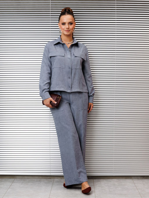 Костюм Galean Style 985-Р серо-голубой