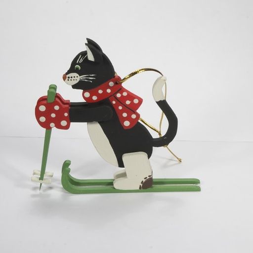 Новогодние украшения - Кошка на лыжах 9005 - Idh фото 2