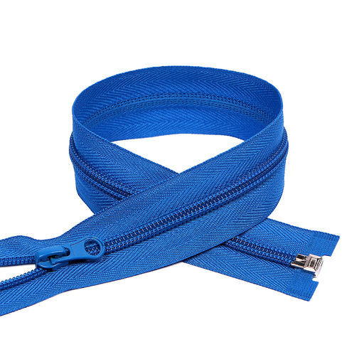 Молния Mzip пласт. спираль №5-N 80см цв.F213 васильковый уп.10шт