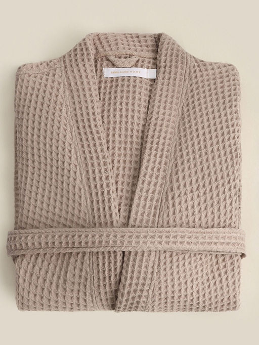 Халат вафельный мужской SL HOME: Boho «Саббиа», размер M, хлопок 100%, коричневый