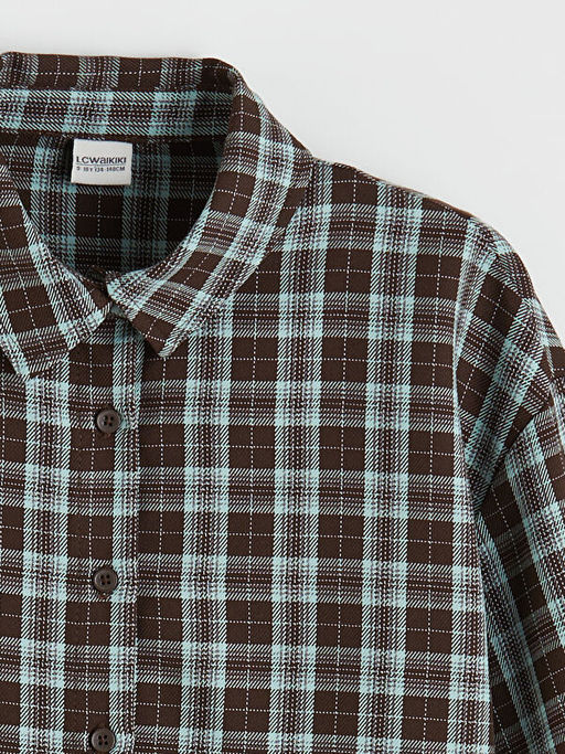 Ekose Poplin K?z ?ocuk G?mlek