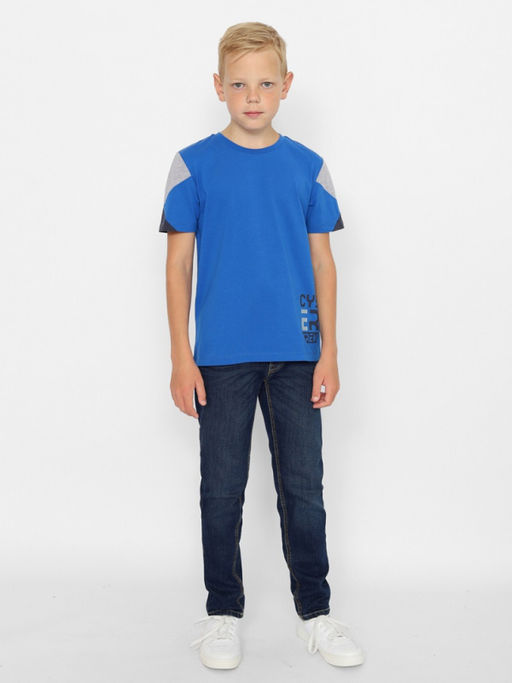 CRB wear/CWJB 63719-42-388 Футболка для мальчика,синий/Ex.Cherubino  фото 2