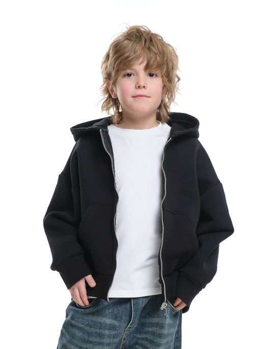 Зипка толстовка для мальчика с шевроном 22-0430 графит - Mini maxi фото 16