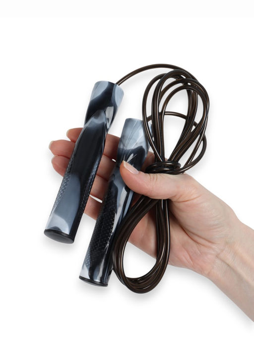 Цена за 10 шт. Скакалка спортивная, 2.7 м, регулируемая, скоростная, с подшипником, чёрная