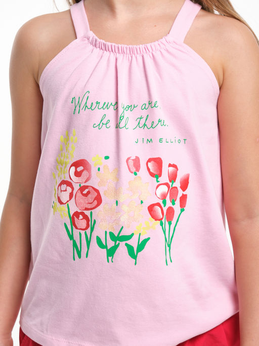 Майка с принтом UD 1920 розовый - Mini maxi фото 8