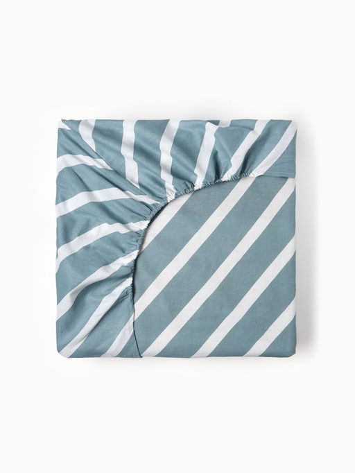 Простыня на резинке 1.5-спальная «Этель. Диагональ», 160×200+25 см, бязь