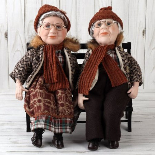 Сувенир коллекционный Бабушка и Дедушка на скамейке 2 штуки набор / 16194 /уп 8/ - ГалеонТрейд фото 4