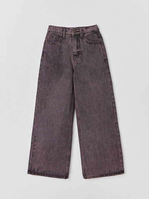 Джинсы для девочек коричневые Wide leg - Mark formelle фото 6