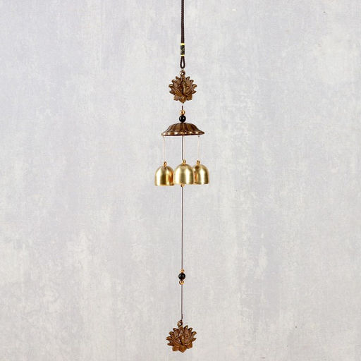 Музыка ветра «Ганеша в лотосе», 3 колокольчика, 40 см