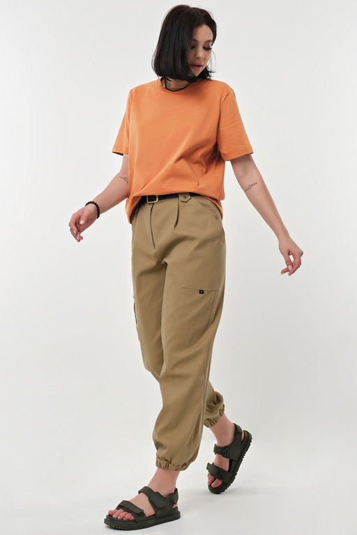 Футболка базовая трикотажная оверсайз из хлопка - Fly фото 34