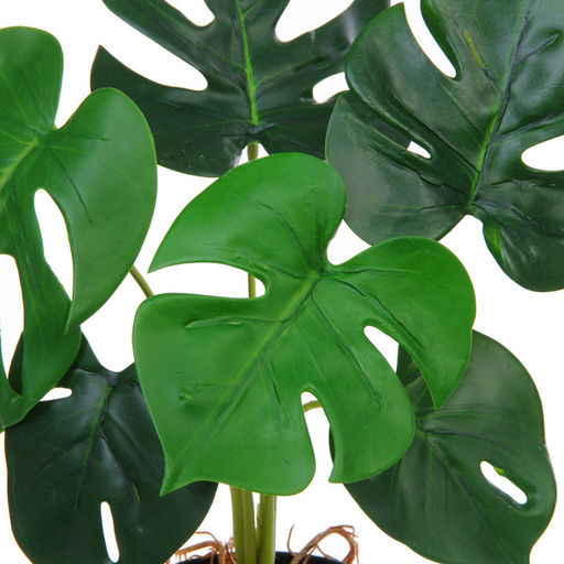 Цветок искусственный в горшке "Монстера" 28см