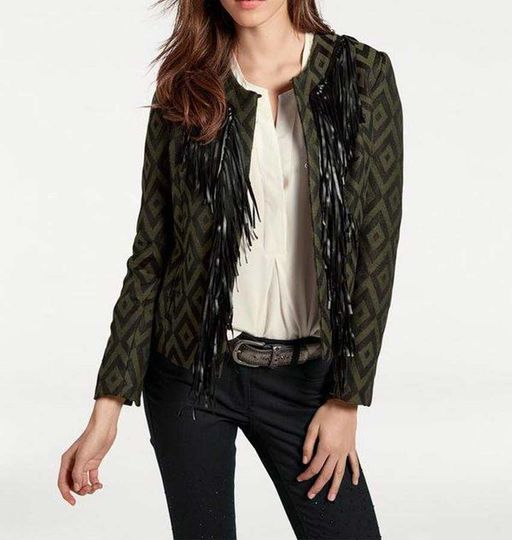 Блейзер, оливково-черный - Ashley brooke фото 3