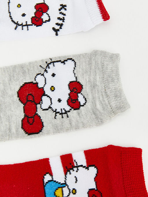 Hello Kitty Desenli K?z ?ocuk Patik ?orap 5li