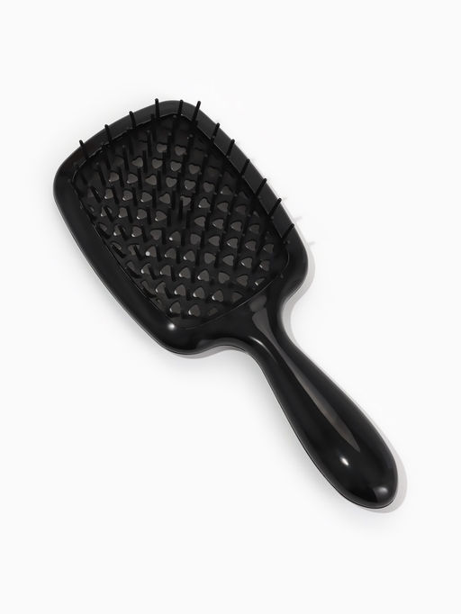 Цена за 2 шт. Расчёска массажная, продуваемая, широкая, 7.5×17(±1) см, чёрная
