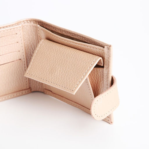 Кошелёк на кнопке, TEXTURA, цвет пудра  фото 6