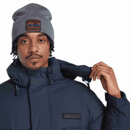 Мужская куртка Timberland Jacket Puffer Parka темно-синяя  фото 3