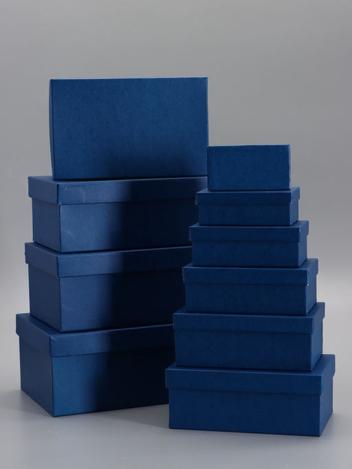 Набор подарочных коробок 10 в 1 «Синий», 30×19×12 - 12×6.5×4 см