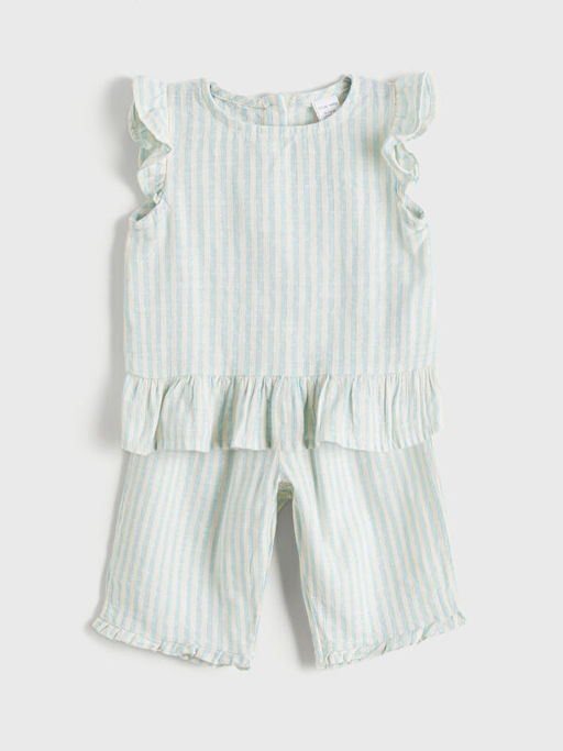 F?rf?rl? K?z Bebek M?slin Bluz ve Pantolon