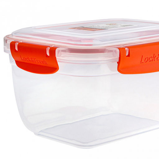 Контейнер для продуктов пластмассовый Мастер 1,8л, глубокий, прямоугольный, с клипсами, воздухонепроницаемый (герметичный), съемный силиконовый уплотнитель, подходит для СВЧ, цвета микс (Россия) - Домашняя мода фото 5