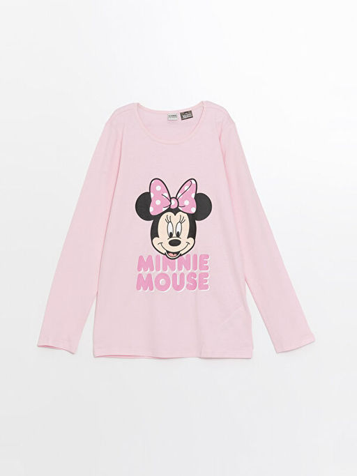 Bisiklet Yaka Minnie Mouse Bask?l? Uzun Kollu K?z ?ocuk Pijama Tak?m? - Waikiki фото 2