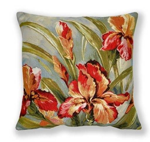 Акварель ирисы- гобеленовая наволочка 45х65 см - Гобеленглавснаб фото 2