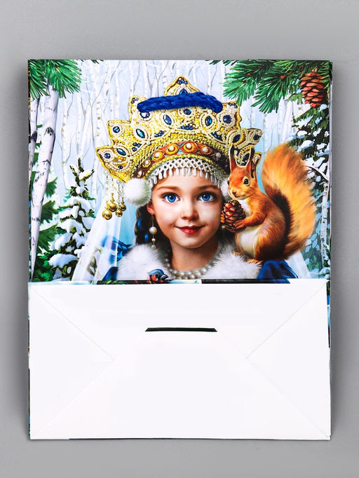 Цена за 4 шт. Пакет подарочный новогодний ламинированный, «Новогодняя пора», 11.5×6.5×14.5 см