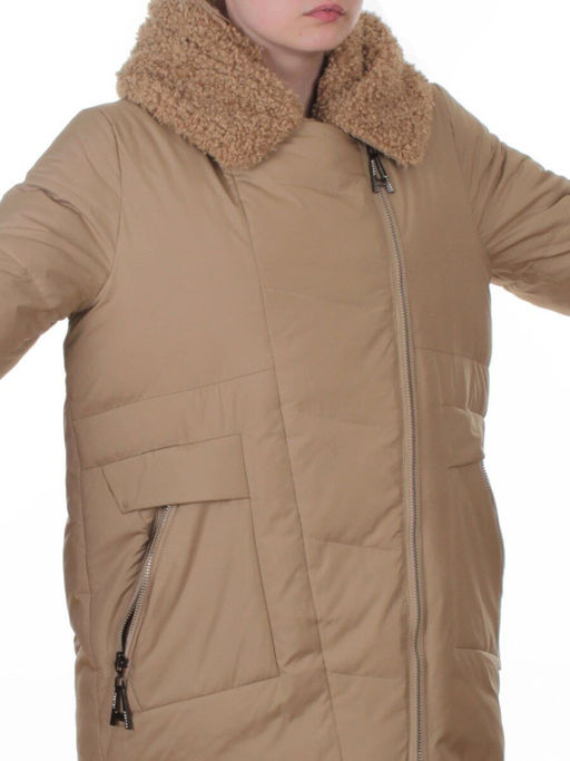 M-8866 DK. BEIGE Куртка зимняя женская (150 гр. холлофайбер)