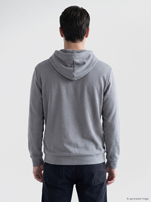 Kap??onlu Erkek Fermuarl? Sweatshirt - Waikiki фото 3
