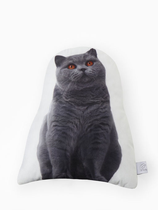 Подушка Этель Scottish cat, 40?33 см, 100% п/э, велюр