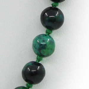 Бусы хризоколла (имитация), круглые бусины 8мм, длинные 120см