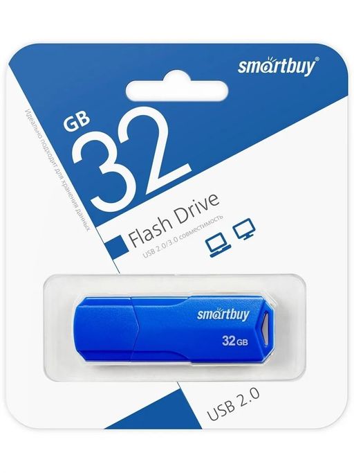 Флеш-накопитель 32Гб "Smartbuy CLUE" Blue (SB32GBCLU-BU)