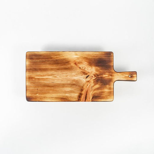 Доска для подачи на ножках Magistro, 38×17×6.5 см, обожжённая, дерево из натурального кедра
