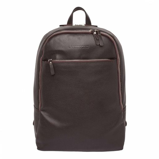 Кожаный мужской рюкзак для ноутбука Faber Grey/Black - Lakestone фото 15