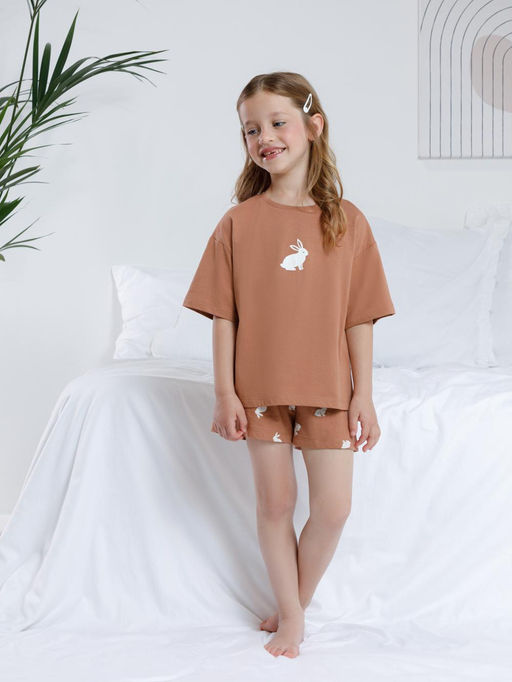 МП 1658/шоколадный 1230 Н111 пижама для дев - Crockid фото 2