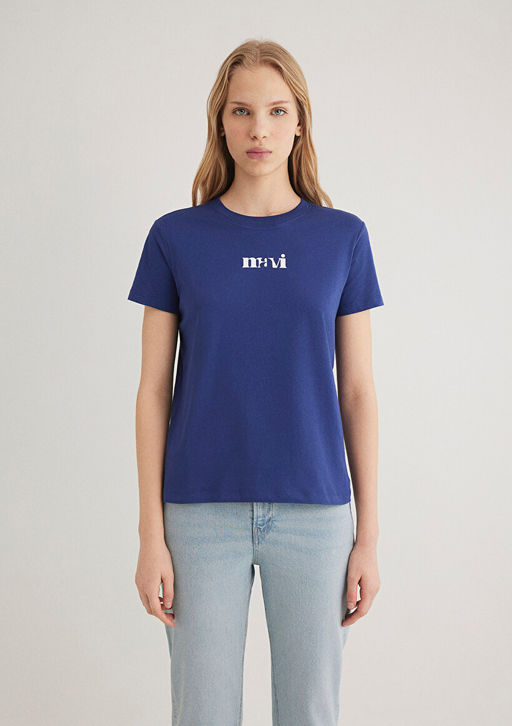 Mavi Bask?l? Lacivert Tisort  фото 3