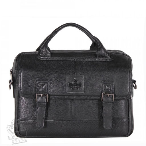 Портфель мужской кожаный 3883Z black Zinimsk - S-style фото 3