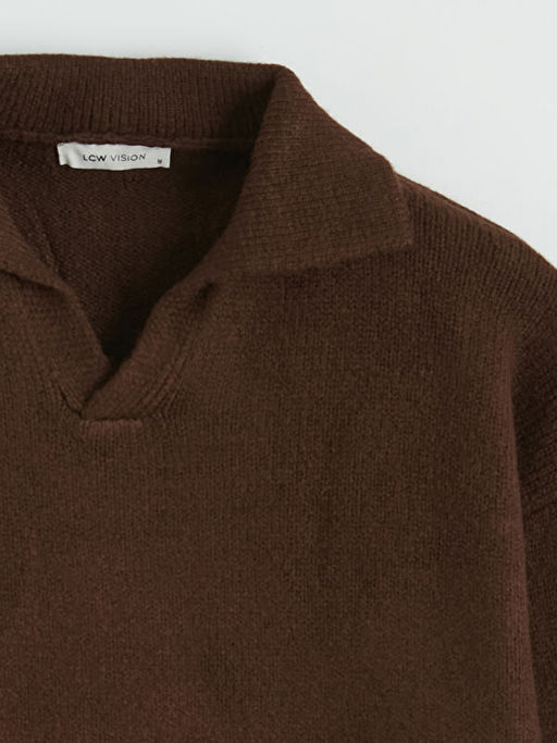 Polo Yaka Erkek Triko Kazak