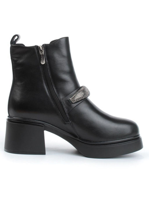 04-M904 987-31M-1 BLACK Ботинки зимние женские (натуральная кожа, натуральный мех)