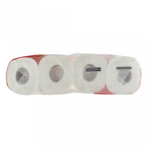 Туалетная бумага 3-х слойная "Pero Tulip", 8 рулона в упаковке, отрывной лист, белый (Россия)