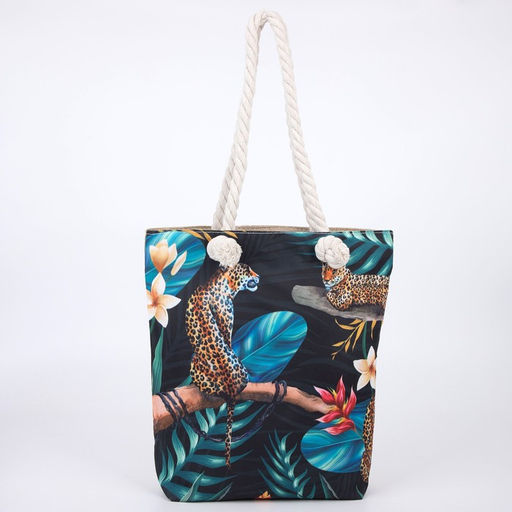 Сумка пляжная на молнии, цвет чёрный - Nazamok фото 4