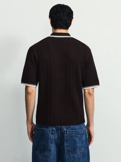 Джемпер поло фактурной вязки / Zarina фото 5