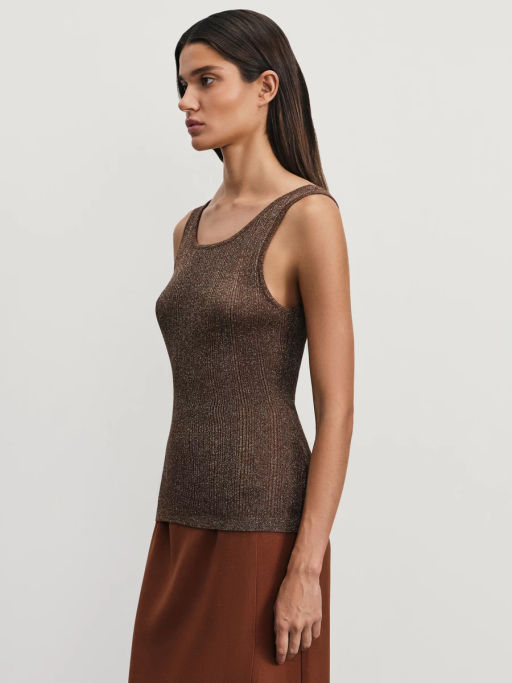 Майка из вискозы с люрексом / Zarina  фото 4