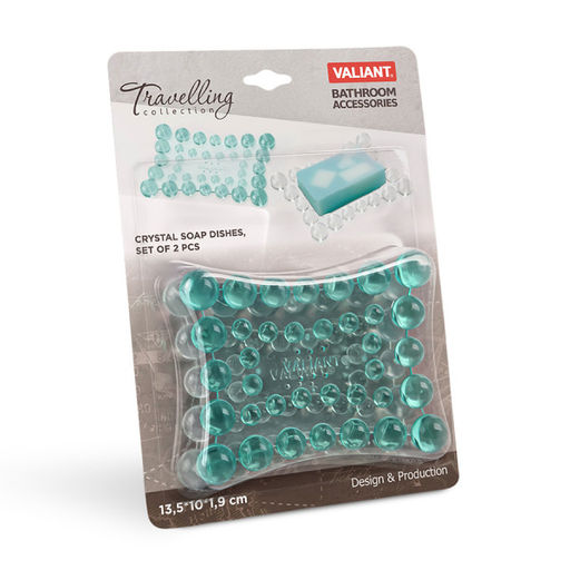 VAL TC-V-SDs Набор мыльниц настольных, 2 шт., 13,5*10*1,9 см, TRAVELLING, шт - Valiant фото 4