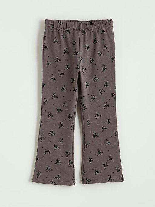 Beli Lastikli Fiyonk Bask?l? K?z ?ocuk ?spanyol Pa?a Tayt