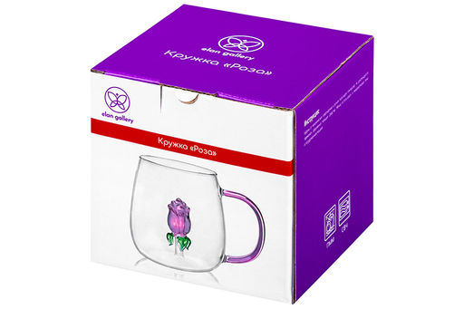 Кружка 450 мл 12*8,8*9 см Роза - Elan gallery фото 8